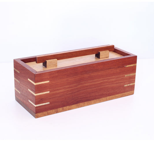 Handcrafted Wooden Keepsake Large Box - Australian Timbers: Myrtle, Oak, Blackwood