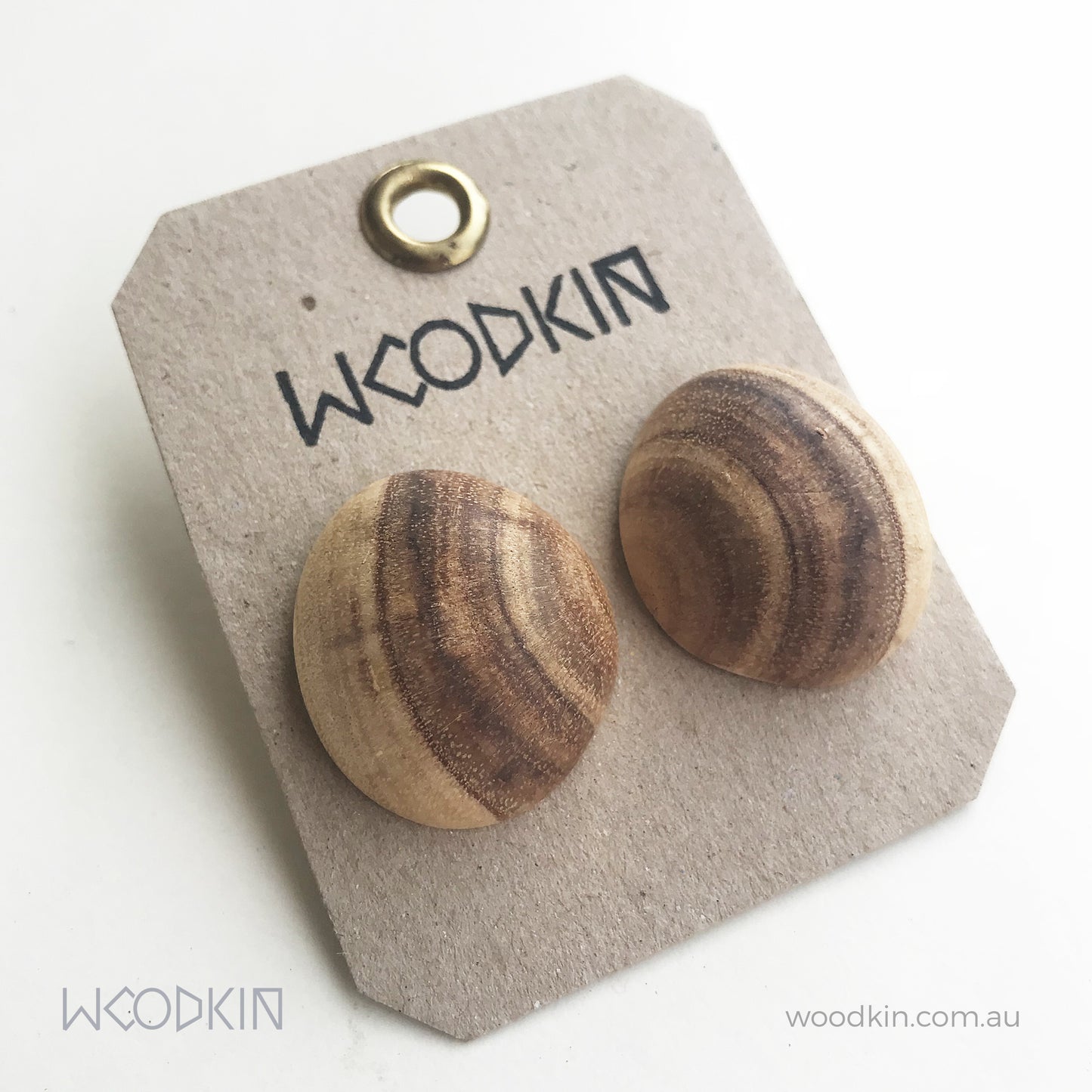 Natural Wooden Earrings - Dark Acacia