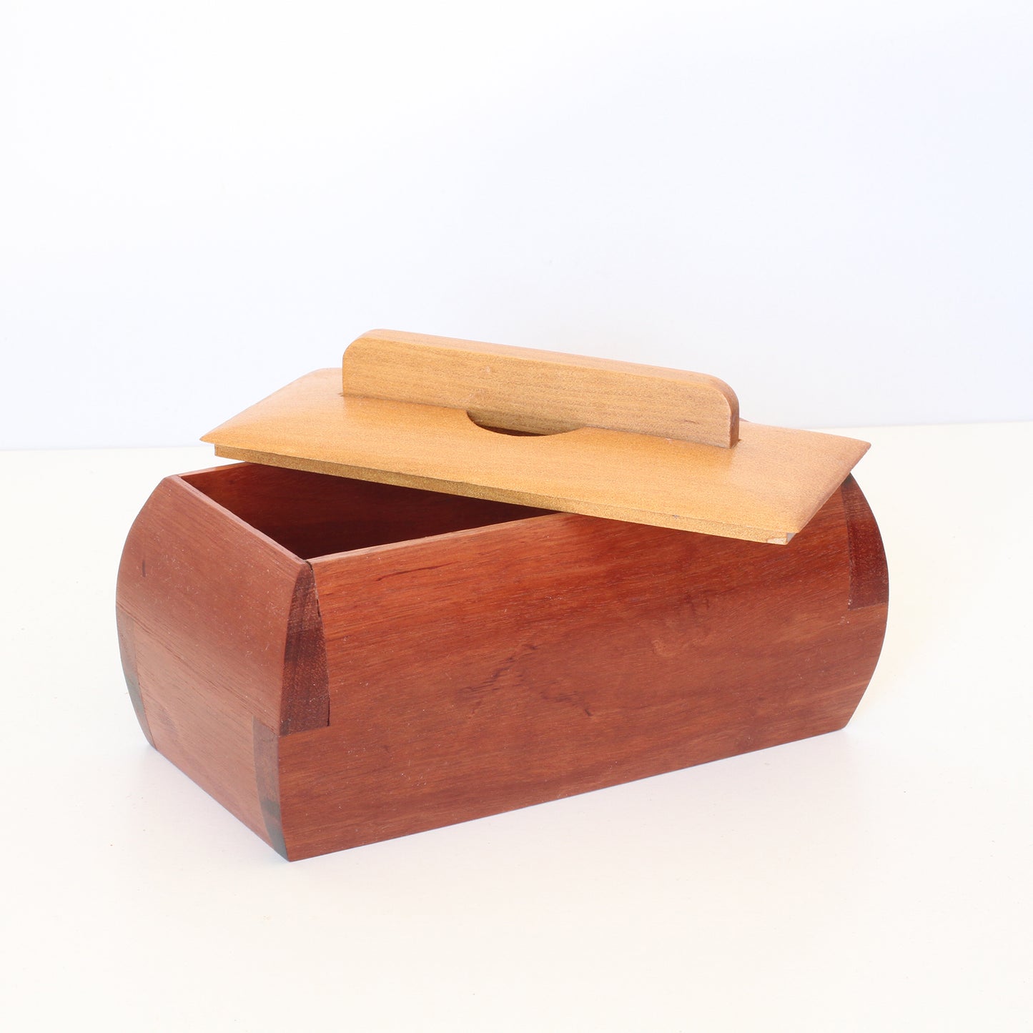 Handcrafted Wooden Keepsake Curved Box - Australian Timbers